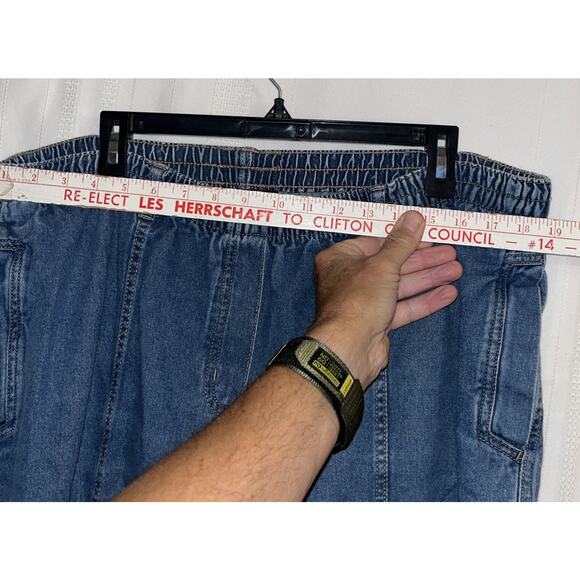 Roaman's Woman Pull on stretch jogging casual Jeans w/pockets elastic waist 20W - Picture 8 of 12